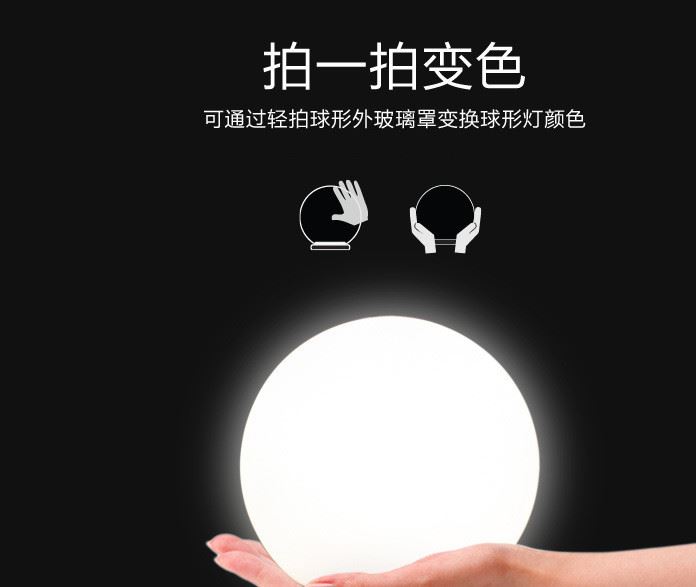 MIPOW 炫彩智能球形燈 臥室床頭燈家居情景臺燈 智能球形燈